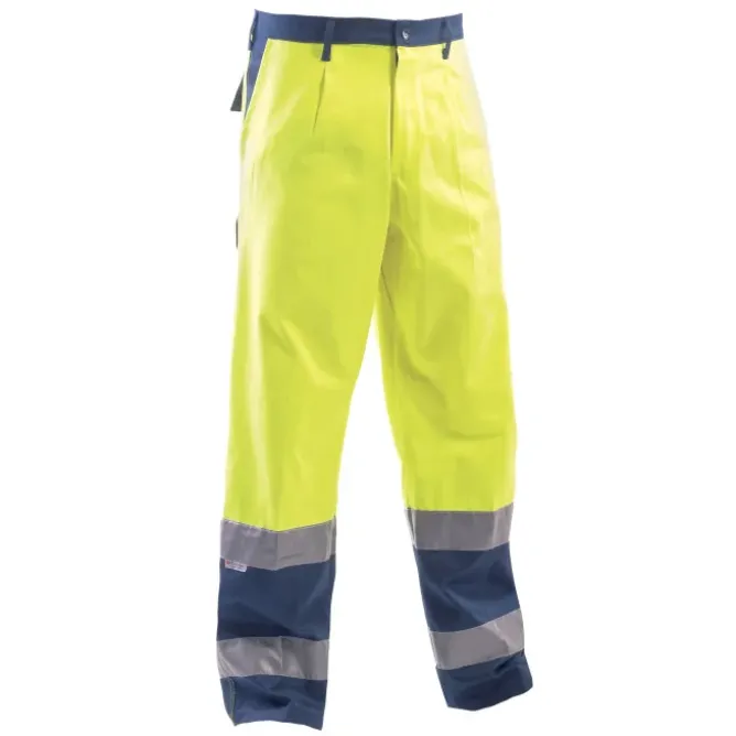 Pantalone da Lavoro Multitasche Alta visibilità 100% cotone P&P Loyal AVB02 110