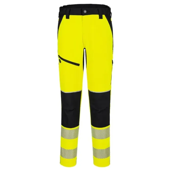 Pantaloni da Lavoro Alta Visibilità Multitasche Impermeabili Stretch Portwest T140