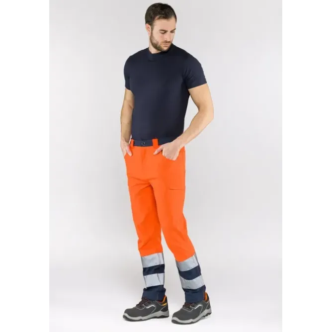 Pantaloni da Lavoro Alta Visibilità Multitasche Stretch Sottozero Ecolight 2590