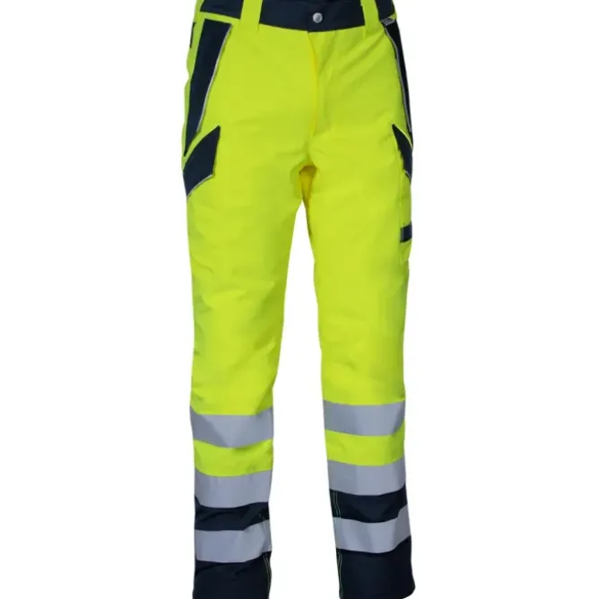 Pantaloni da Lavoro Alta Visibilità Multitasche Invernali Impermeabili Cofra Evanton V637-0