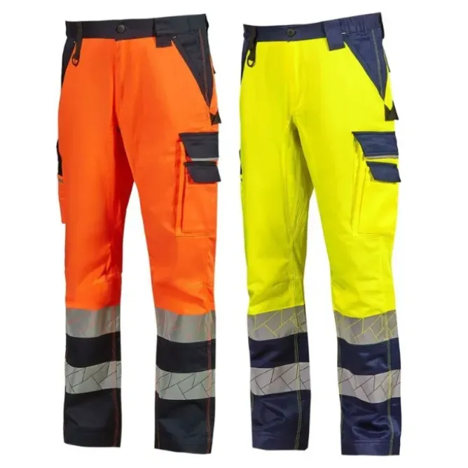 Pantaloni da Lavoro Alta Visibilità Multitasche Stretch U-Power Thunder WHL380