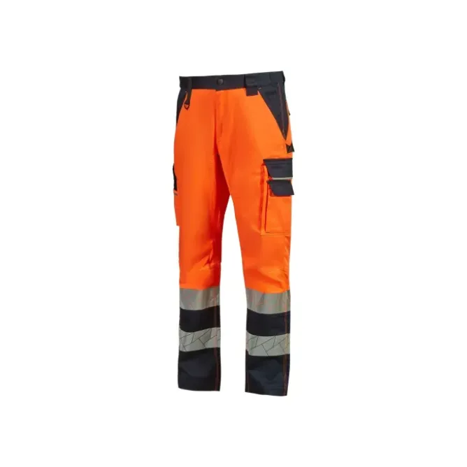 Pantaloni da Lavoro Alta Visibilità Multitasche Stretch U-Power Thunder WHL380