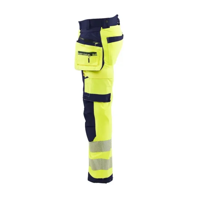 Pantaloni da Lavoro Alta Visibilità Stretch Impermeabile Multitasche Blaklader Softshell 182025133389C50