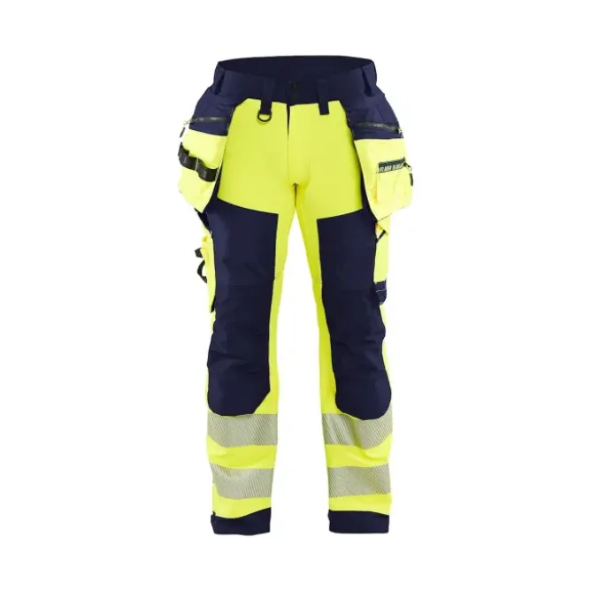 Pantaloni da Lavoro Alta Visibilità Stretch Impermeabile Multitasche Blaklader Softshell 182025133389C50