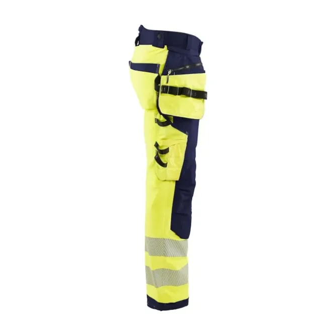 Pantaloni da Lavoro Alta Visibilità Stretch Impermeabile Multitasche Blaklader Softshell 182025133389C50
