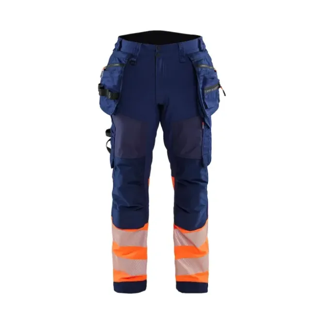 Pantaloni da Lavoro Alta Visibilità Stretch Impermeabile Multitasche Blaklader Softshell 182125138933C50