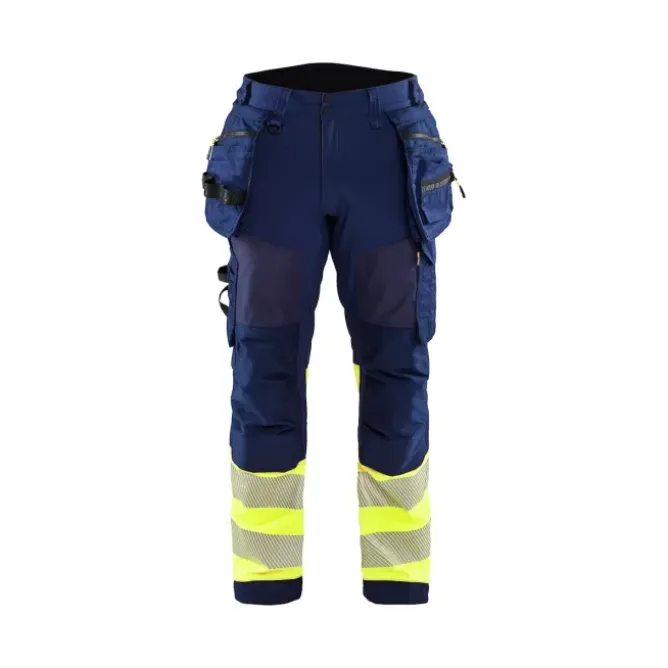 Pantaloni da Lavoro Alta Visibilità Stretch Impermeabile Multitasche Blaklader Softshell 182125138933C50