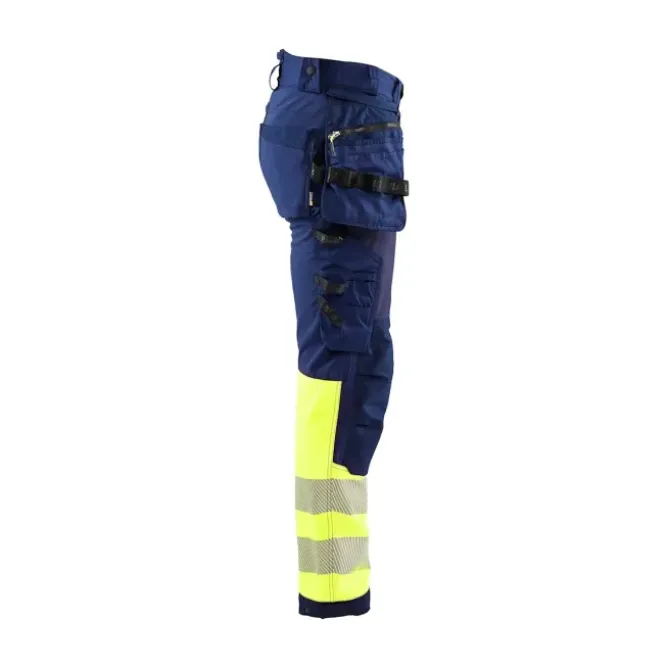 Pantaloni da Lavoro Alta Visibilità Stretch Impermeabile Multitasche Blaklader Softshell 182125138933C50