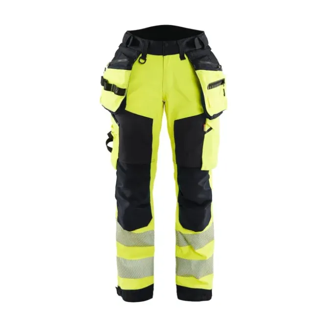 Pantaloni da Lavoro Alta Visibilità Stretch Impermeabile Multitasche Blaklader Softshell Donna 711825133389C42
