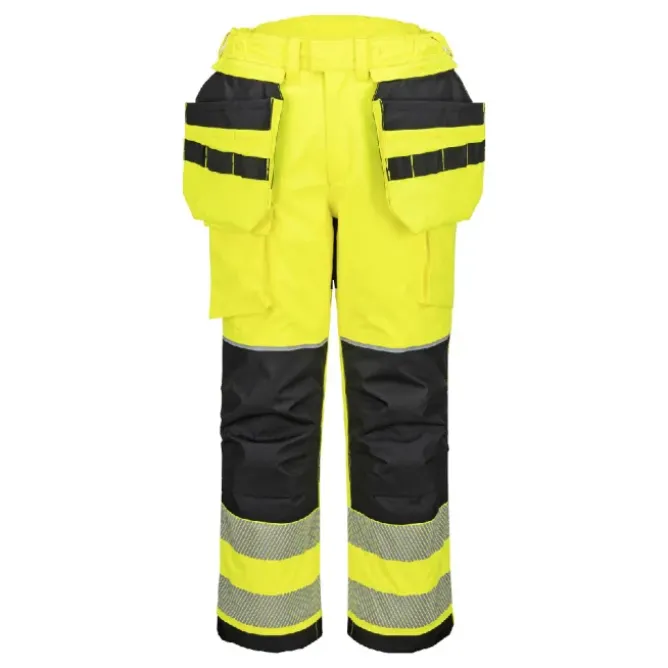 Pantaloni da Lavoro Portwest Alta Visibilità FR427 Ignifugo Multitasche Anticalore Antistatico Impermeabile