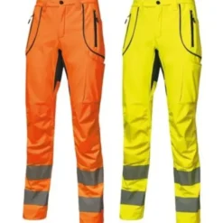Pantaloni da Lavoro Softshell Stretch Elasticizzati Alta Visibilità Multitasche U-Power Ren HL186OF