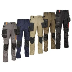 Pantaloni da Lavoro Stretch Elasticizzati Multitasche Cofra Biwer V565-0-00