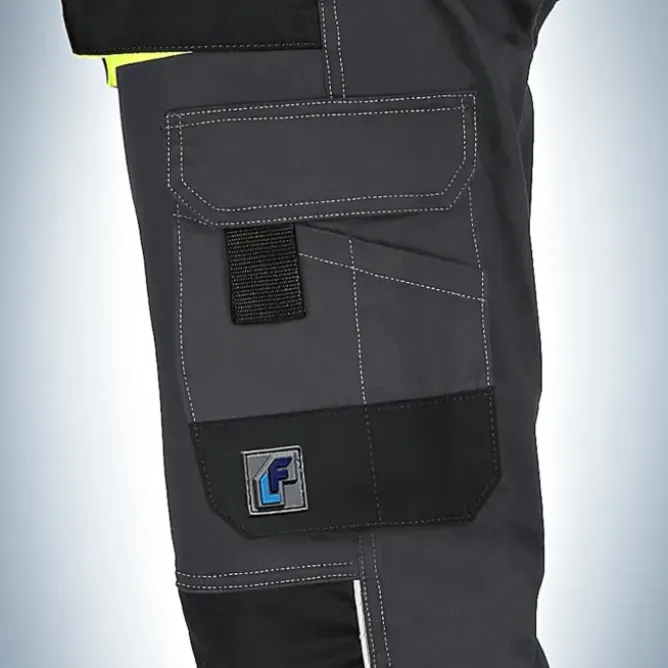 Pantaloni da lavoro Stretch LF Elasticizzati Multitasche Slim Fit estivi - Grigio