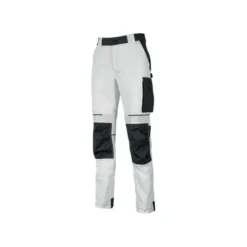 Pantaloni da Lavoro Stretch Multitasche Idrorepellente U-Power Atom White WPE145
