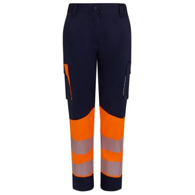 Pantaloni da Lavoro Velilla Alta Visibilità Multitasche Stretch Bicolore 303032SW Donna