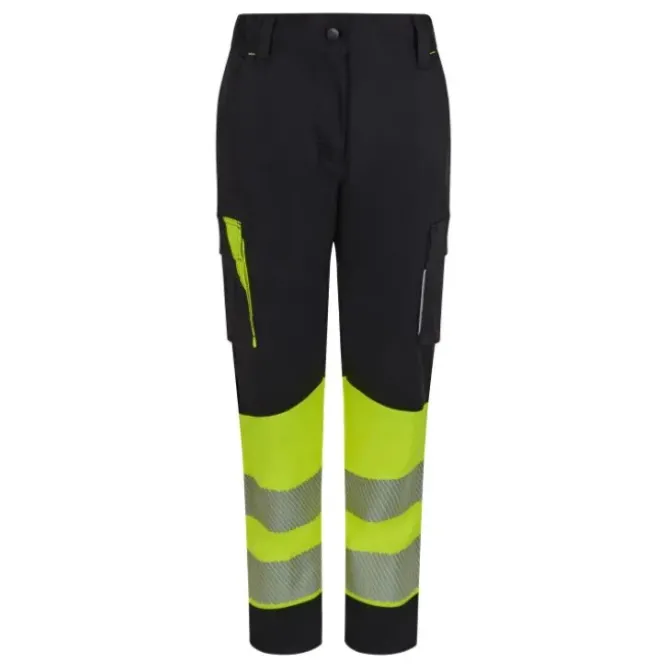 Pantaloni da Lavoro Velilla Alta Visibilità Multitasche Stretch Bicolore 303032SW Donna