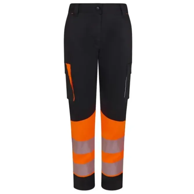 Pantaloni da Lavoro Velilla Alta Visibilità Multitasche Stretch Bicolore 303032SW Donna