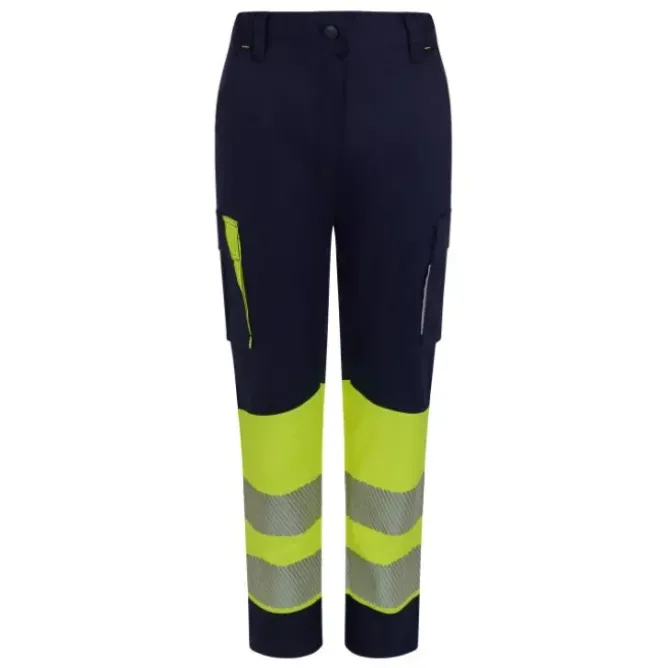 Pantaloni da Lavoro Velilla Alta Visibilità Multitasche Stretch Bicolore 303032S