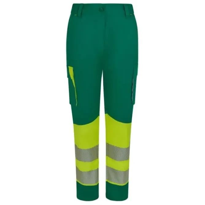 Pantaloni da Lavoro Velilla Alta Visibilità Multitasche Stretch Bicolore 303032S