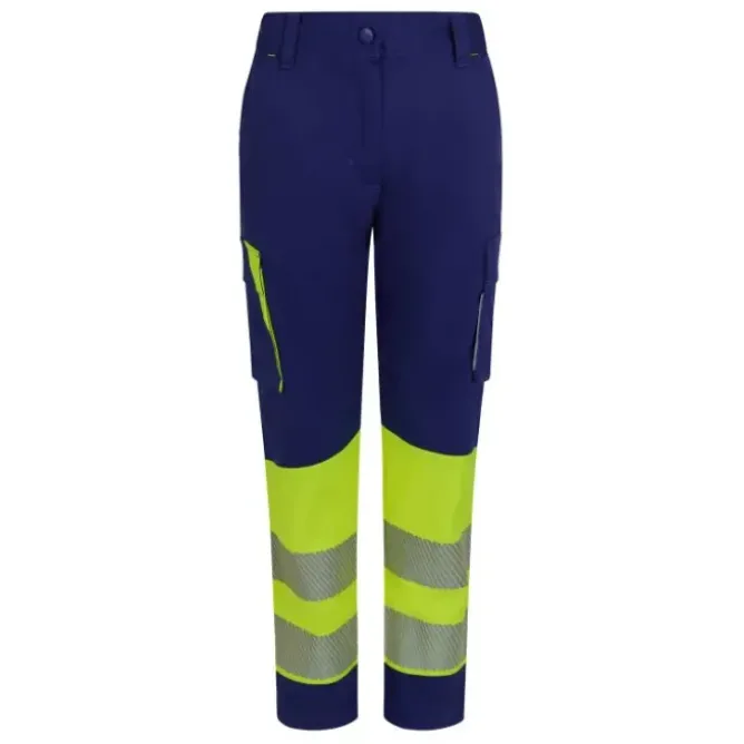 Pantaloni da Lavoro Velilla Alta Visibilità Multitasche Stretch Bicolore 303032S