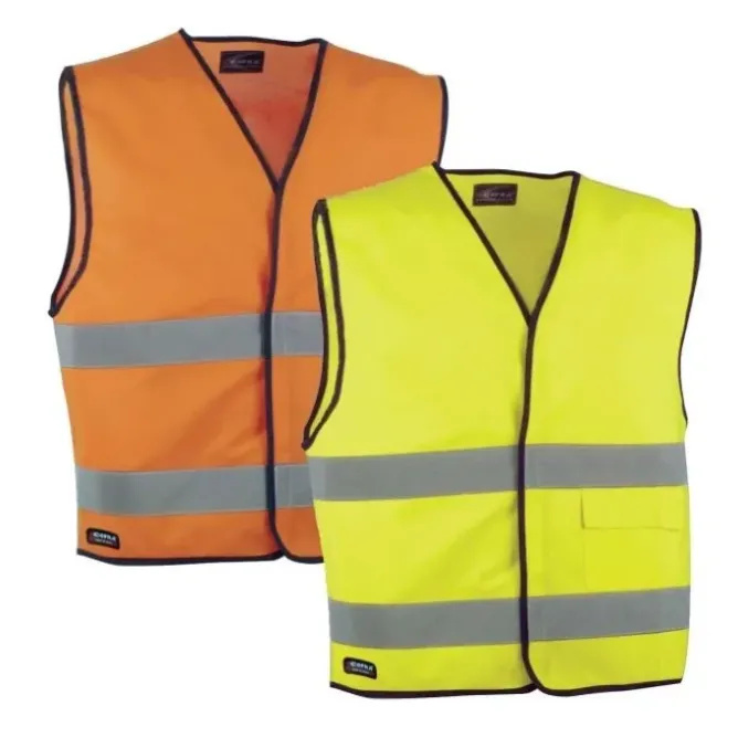 5 Pezzi - Gilet da Lavoro Alta Visibilità Cofra New Driver V073-0-B0