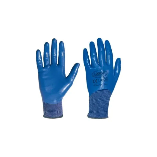12 Pezzi - Guanti da lavoro da lavoro Spalmati in Nitrile Logica TECNOFOX