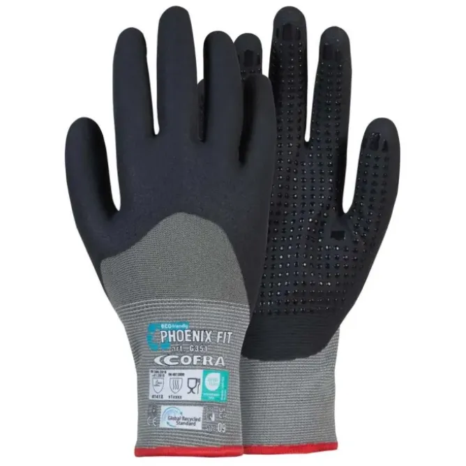 12 Pezzi - Guanti da Lavoro in Nitrile Cofra Phoenix Fit G351