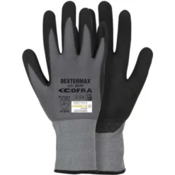 12 Pezzi - Guanti da Lavoro in Nitrile Cofra Dextermax G040
