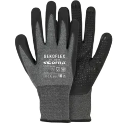 12 Pezzi - Guanti da Lavoro in Nitrile Cofra Gekoflex G046