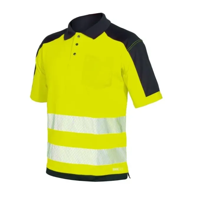Polo Alta Visibilità con bande segmentate termosaldate Issa Line HV 08190N