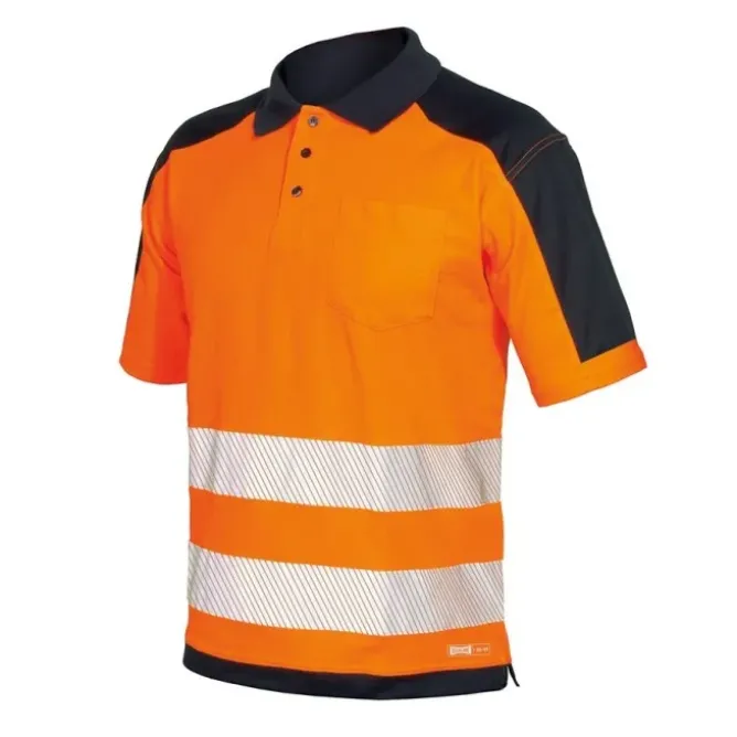Polo Alta Visibilità con bande segmentate termosaldate Issa Line HV 08190N