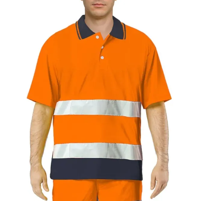 Polo Da Lavoro Alta Visibilità Issa Line Bicolor Hi Vis 8584N