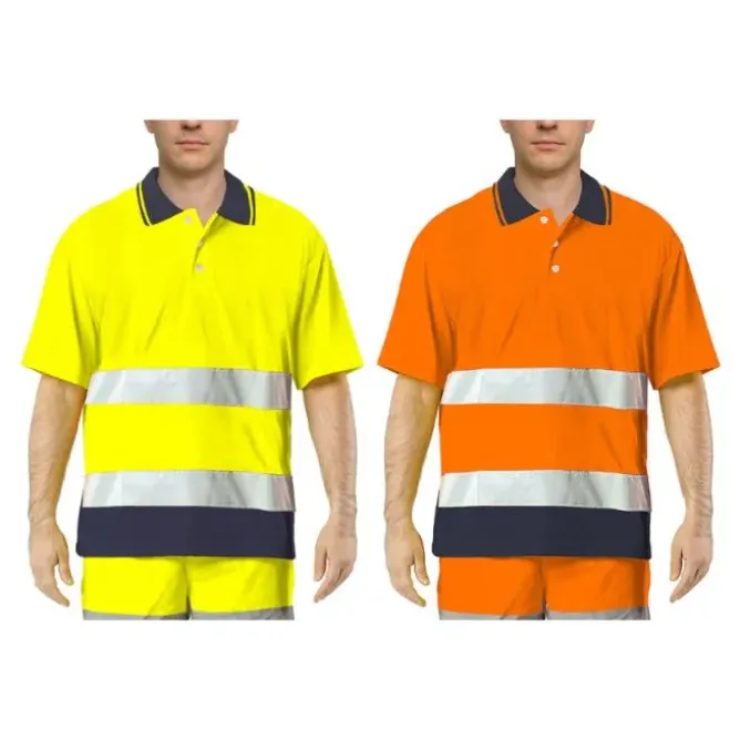 Polo Da Lavoro Alta Visibilità Issa Line Bicolor Hi Vis 8584N