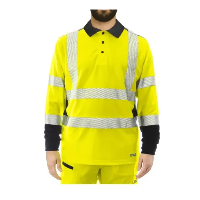 Polo Da Lavoro Alta Visibilità Issa Line Raylong Hi Vis 8195