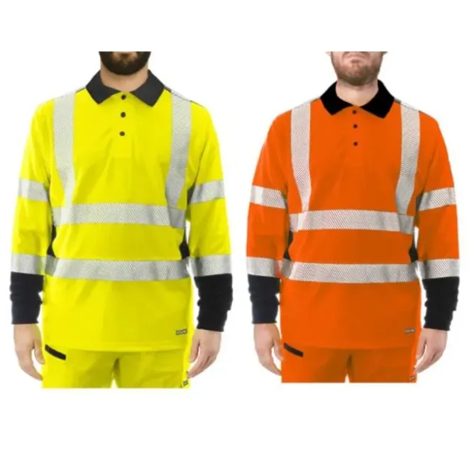 Polo Da Lavoro Alta Visibilità Issa Line Raylong Hi Vis 8195