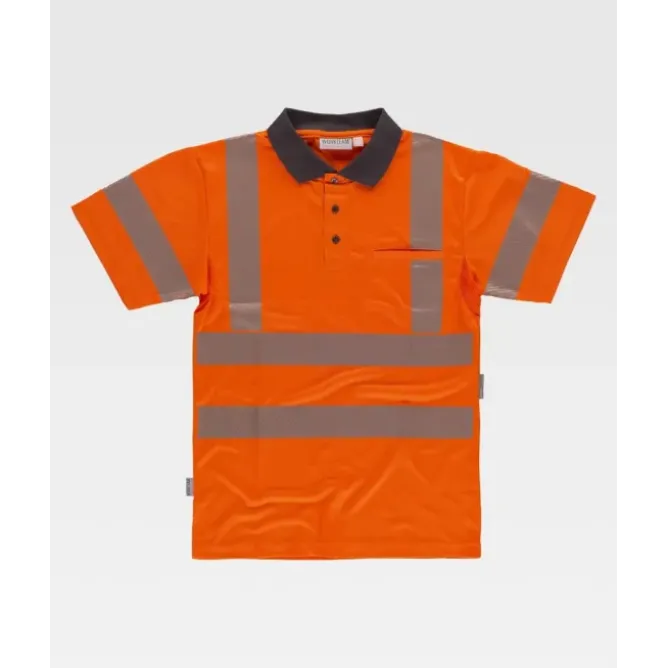 Polo da Lavoro Manica Corta Alta Visibilità C3882 - Workteam