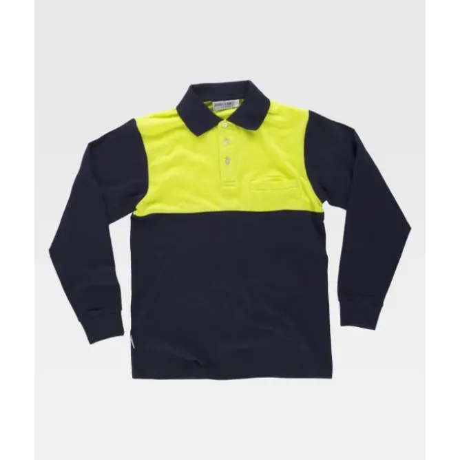 Polo da Lavoro Manica Lunga Alta Visibilità C3842 - Workteam