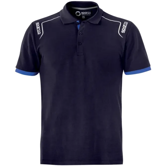 Polo da lavoro PORTLAND Sparco in cotone 100% - Blu scuro