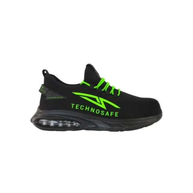 Scarpe Antinfortunistiche Basse Metalfree Technosafe Neon Dark Mode S1PL FO SR ESD