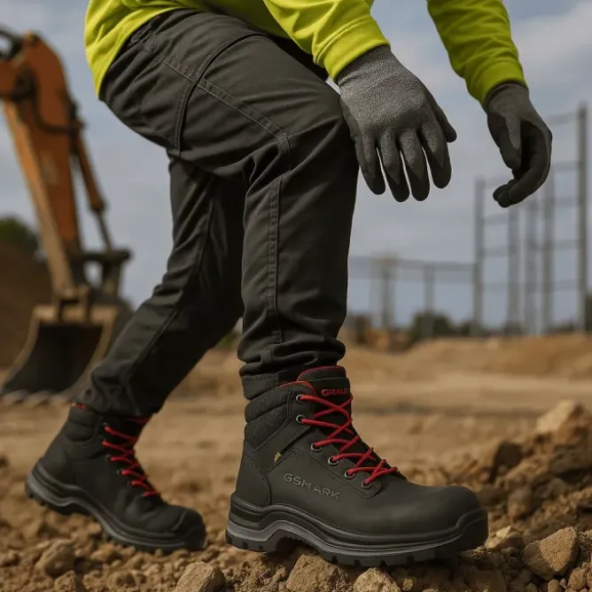 Scarpe Antinfortunistiche GShark Boss S3S FO SR ESD Alte Impermeabili Leggere Resistenti
