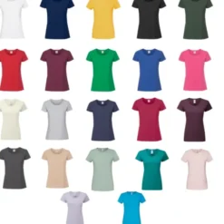 T-shirt da Lavoro da Donna 100% Cotone Fruit Of The Loom Iconic 195 T FR614240