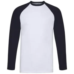 T-shirt da Lavoro Fruit of The Loom Baseball in Cotone a Manica Lunga FR610280