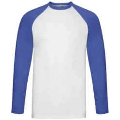 T-shirt da Lavoro Fruit of The Loom Baseball in Cotone a Manica Lunga FR610280