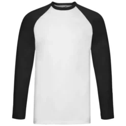 T-shirt da Lavoro Fruit of The Loom Baseball in Cotone a Manica Lunga FR610280