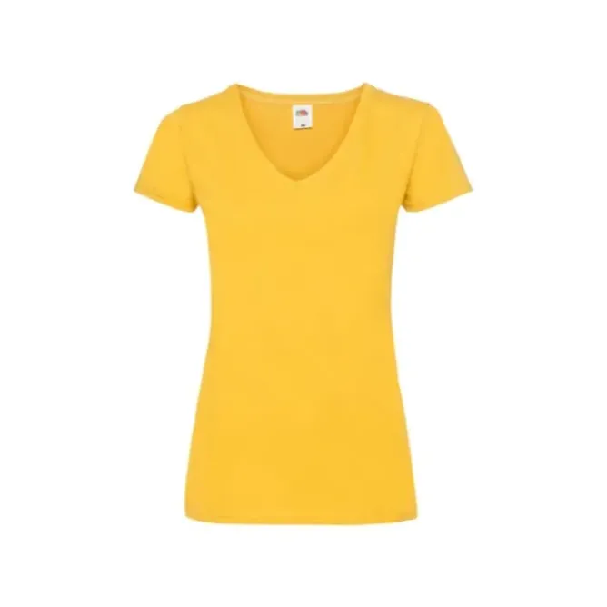 T-shirt da Lavoro Valueweight Ladies con Scollo a V Fruit Of The Loom - 613980