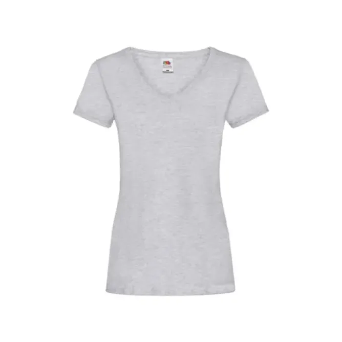 T-shirt da Lavoro Valueweight Ladies con Scollo a V Fruit Of The Loom - 613980