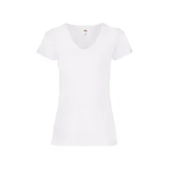 T-shirt da Lavoro Valueweight Ladies con Scollo a V Fruit Of The Loom - 613980