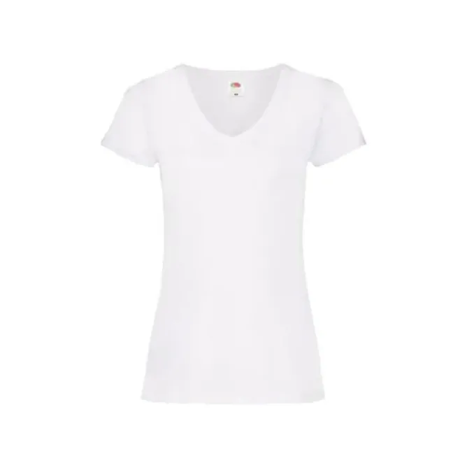 T-shirt da Lavoro Valueweight Ladies con Scollo a V Fruit Of The Loom - 613980