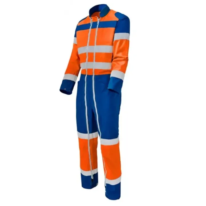 Tuta da Lavoro con doppia cerniera Alta Visibilità Multitasche Molinel Fluopro Quick FLUOQK72ASJ/BU