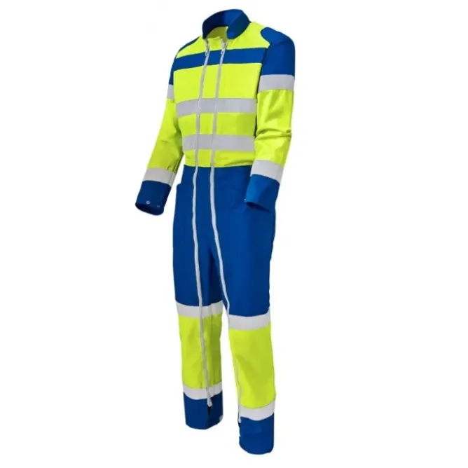 Tuta da Lavoro con doppia cerniera Alta Visibilità Multitasche Molinel Fluopro Quick FLUOQK72ASJ/BU